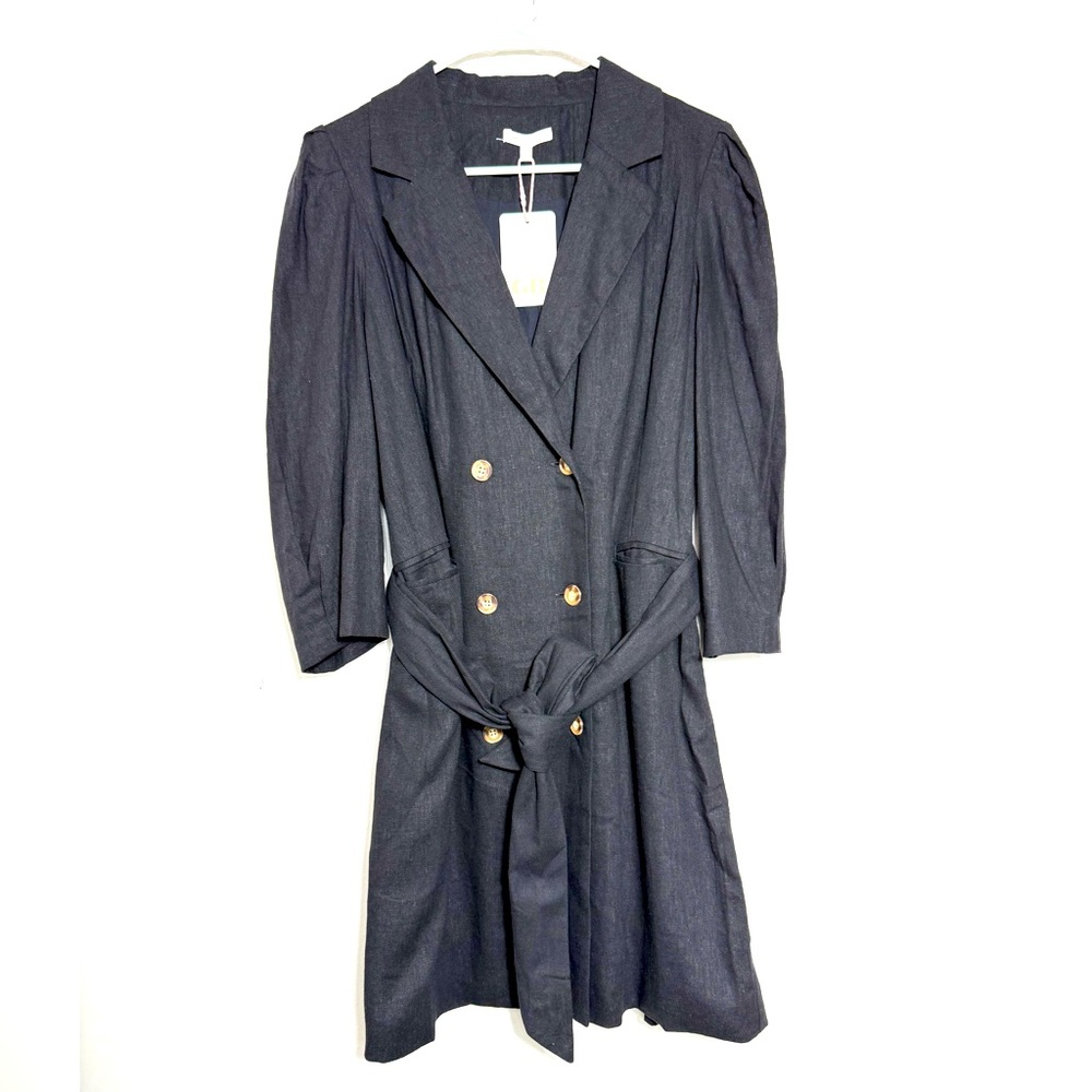 Gianni Bini Notch Lapel Double Breasted Tie Waist Blazer Wrap Mini Dress Size XL